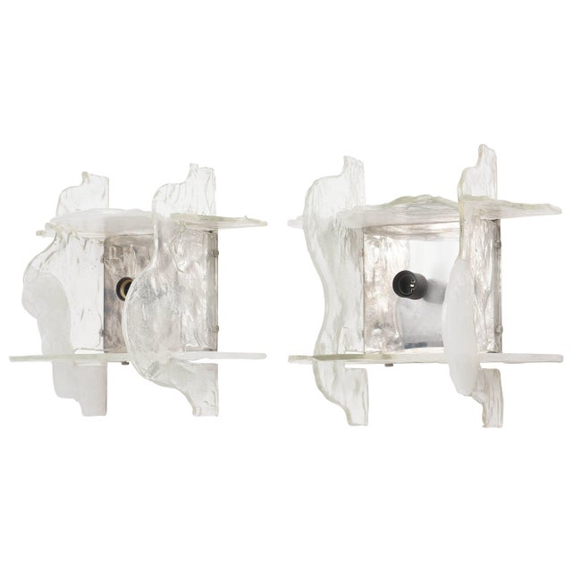 Murano Glass Wall Sconces by Mazzega, Italy, 1960s - a Pair For Sale - Image 11 of 11