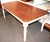 Folk Art Fantastic 20th Century Handmade and White Painted Base Harvest Table For Sale - Image 3 of 8