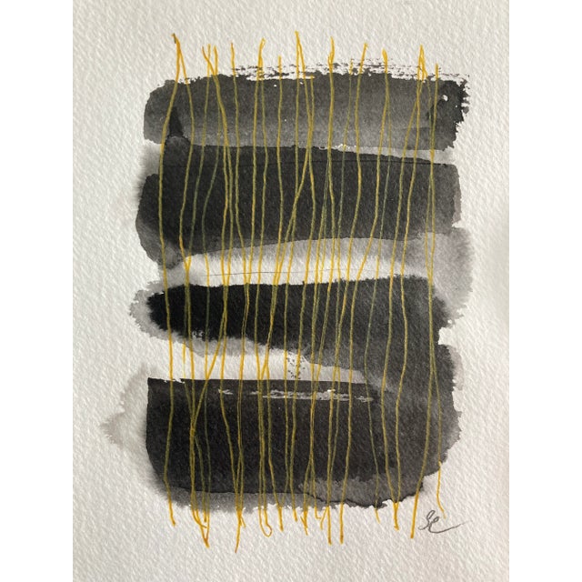 2020s Contemporary Mid Century Modern Style Abstract Painting on Paper by Stephanie Cate For Sale - Image 5 of 6