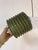 Olive and White Textured Glass Pendant Lamp For Sale - Image 3 of 11