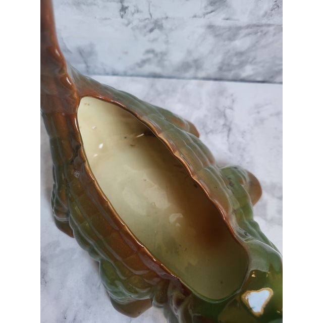 1960s Freeman McFarlin Jardiniere Majolica Pottery Alligator Planter, Attributed For Sale In San Francisco - Image 6 of 14