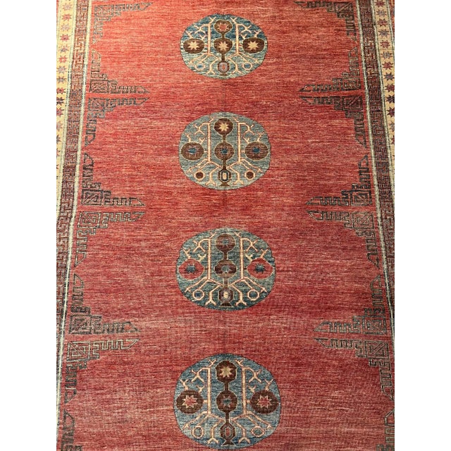 Extremely Fine Lahore With Samarkand Design Area Rug 8'9'' X 6'8'', Handmade and Hand-Knotted, Wool with Cotton.