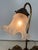 Antique Victorian Brass Gooseneck Two Inkwell Desk Lamp For Sale - Image 10 of 13