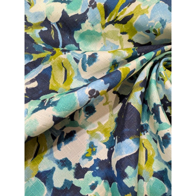 Textile Vintage Richloom “Rhodante” Floral Linen Blend Upholstery Fabric- 6.25 Yards For Sale - Image 7 of 8