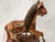Vintage 1950's Wooden Hand Craved Carousel Rocking Horse With Horsehair Tail For Sale - Image 9 of 12
