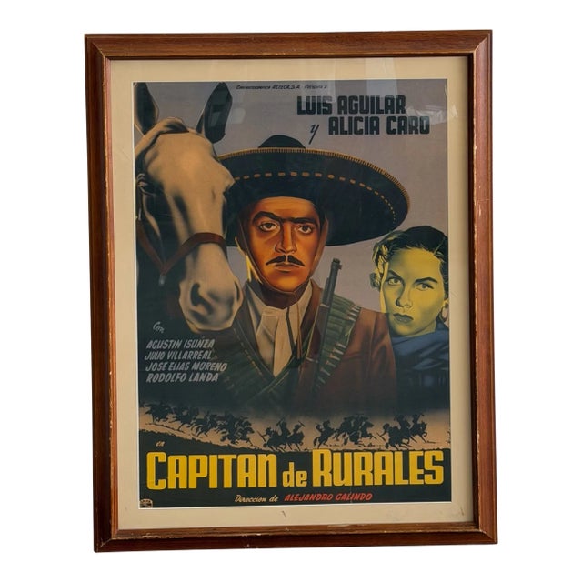 Vintage “Capitán De Rurales” Framed Film Poster For Sale