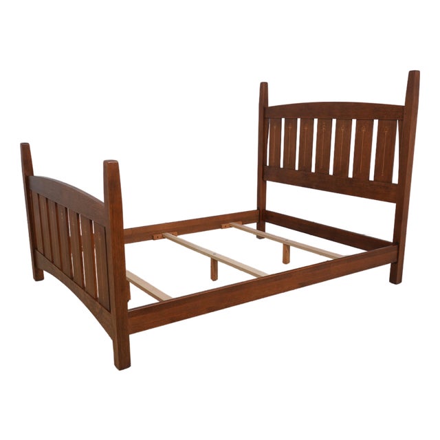 Stickley Harvey Ellis Queen Size Mission Oak Bed For Sale