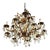 Vintage French Style Gold Bronze & Crystal Chandelier — Two-Tiered, 9-Light For Sale