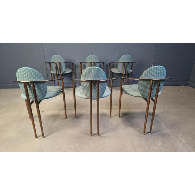 Postmodern Dining Chairs from Belgochrom, 1980s, Set of 6 For Sale - Image 6 of 13