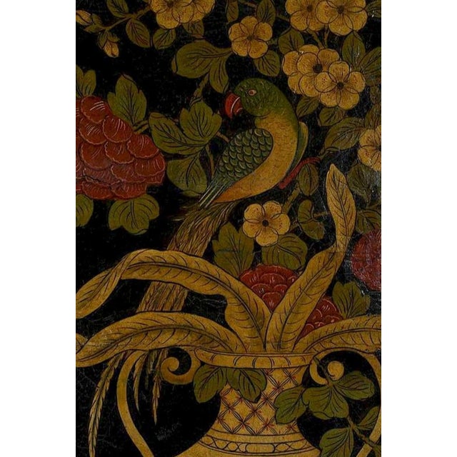 18th Century Flemish Painted Leather Panels - Set of 2 For Sale - Image 4 of 11