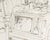 1970s 1972 Ink Drawing of an Interior by James L. Bruch For Sale - Image 5 of 8