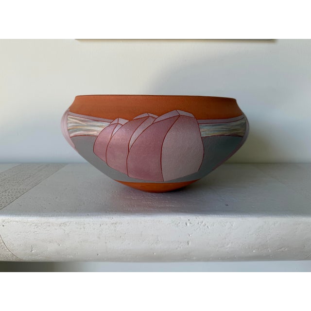 1980s 1984 Vintage Studio Pottery Ceramic Bowl, Signed For Sale - Image 5 of 12