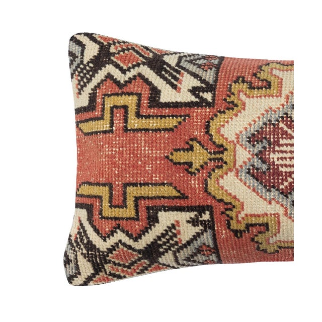 Add a touch of history and warmth to your space with this vintage handmade Turkish wool rug cushion cover. Crafted from...