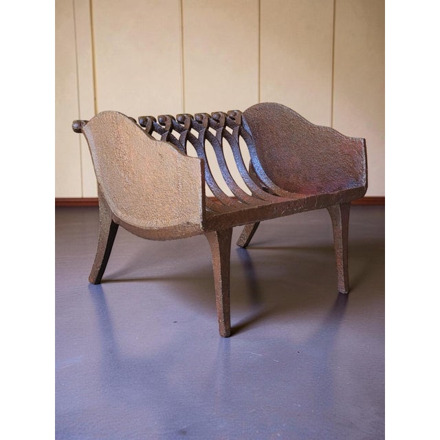 Cast Iron Fireplace Log Holder, 1890s For Sale - Image 4 of 7