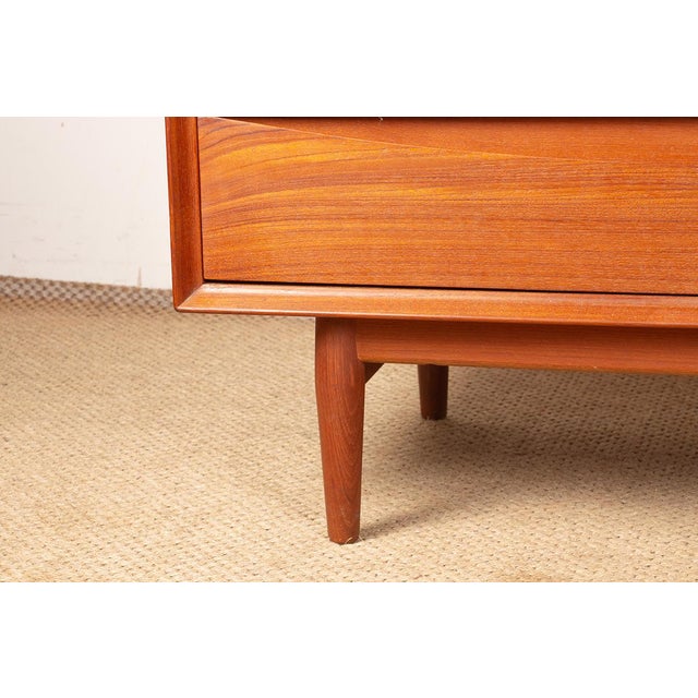 Brown Danish Teak Chest of 4 Drawers by Arne Vodder for Sibast, 1960s For Sale - Image 8 of 16
