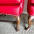 Traditional Red Faux Leather Wingback Chairs - a Pair For Sale In Miami - Image 6 of 11