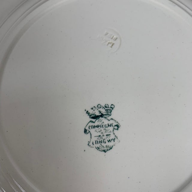 Compiègne Flat and Deep Plates from Longwy Factory, 1890s, Set of 6 For Sale - Image 4 of 18