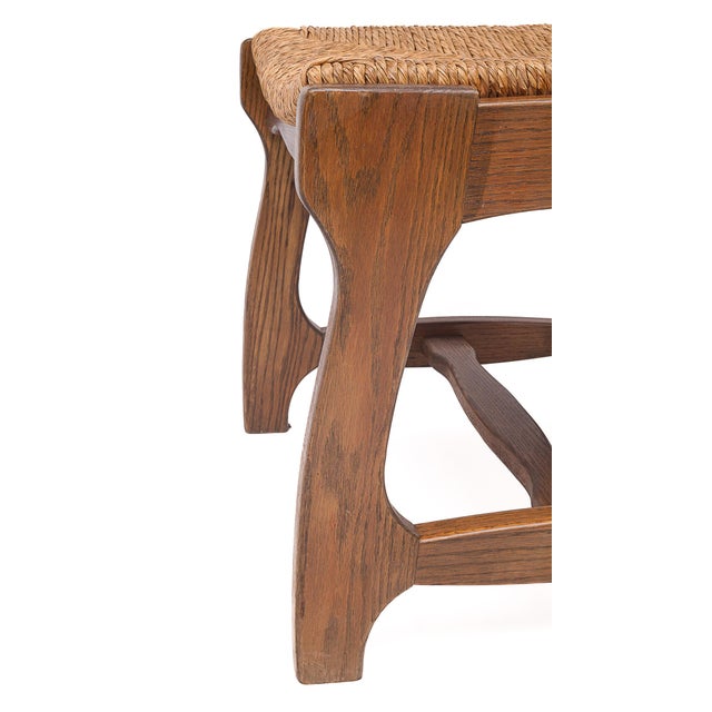 Tan Chairs by Guillerme and Chambron, 1950s, Set of 6 For Sale - Image 8 of 11