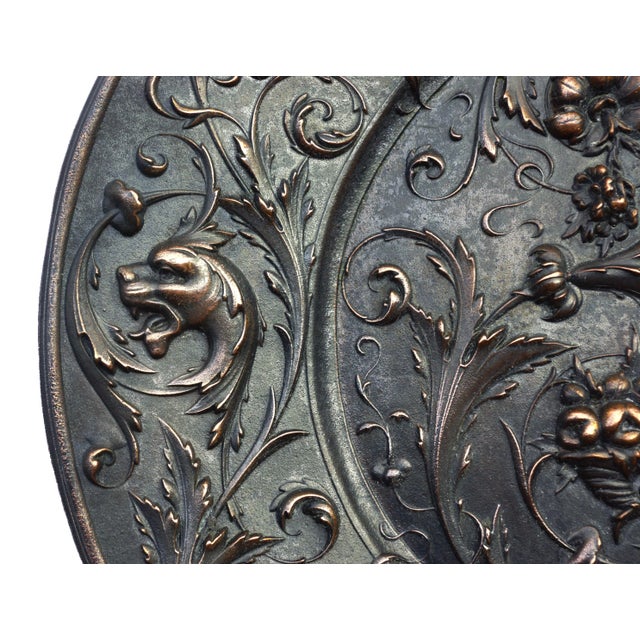 American Radiator Company Copper Plated Cast Iron Oval Medallion For Sale - Image 9 of 12