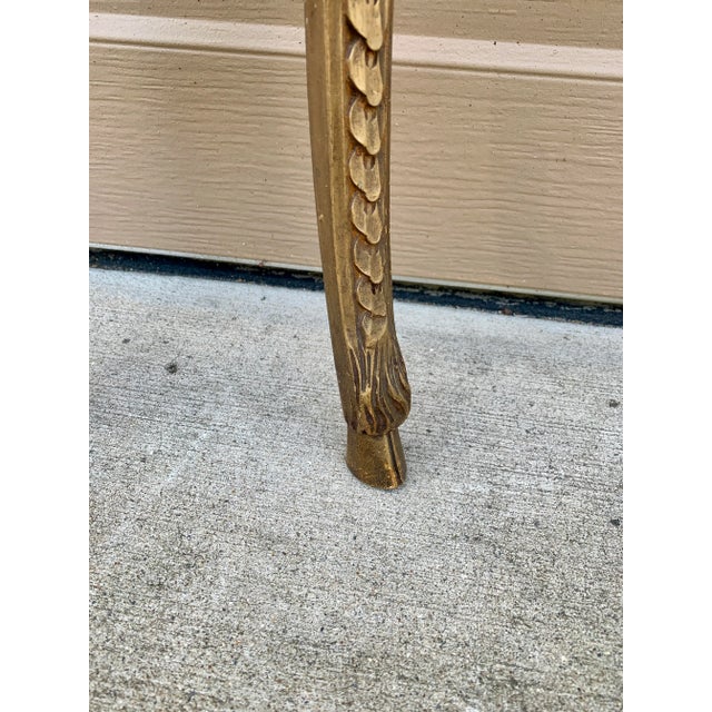 Louis XVI French Provincial Neoclassical Gilt Wood Marble Top Table For Sale - Image 11 of 12