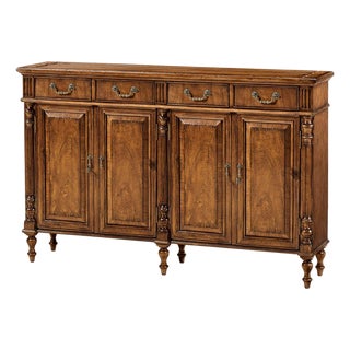 Narrow Walnut Sideboard For Sale