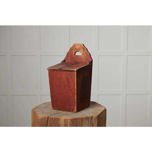 Swedish folk art box made by hand in solid Swedish pine. The box is in original condition with the untouched original...