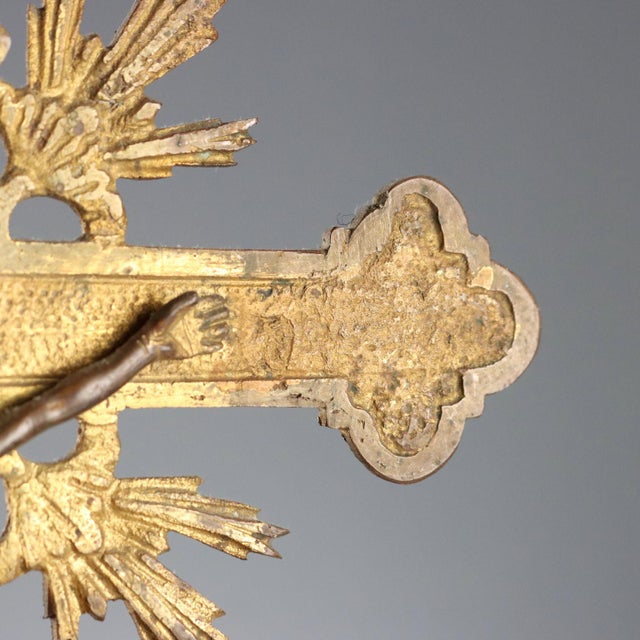 Gilded Bronze Crucifix with Masks and Garlands For Sale - Image 6 of 11