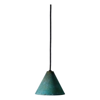 Hans-Agne Jakobsson Verdigris Patinated 'Mini-Tratten' Pendant For Sale