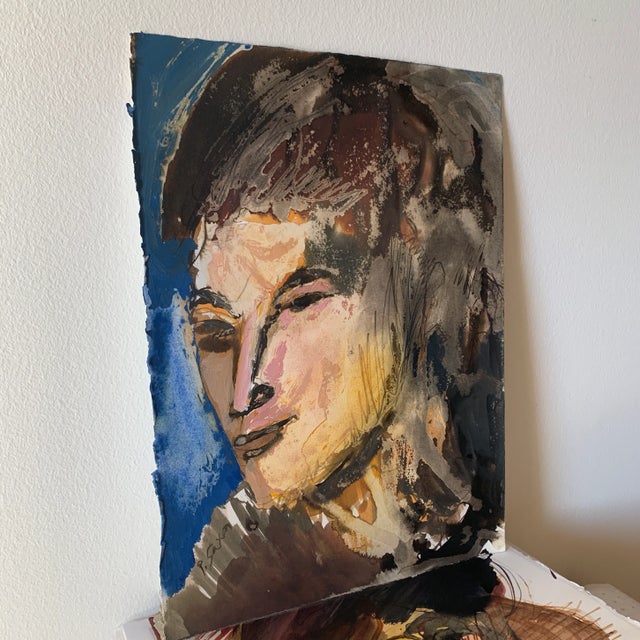 Navy Blue "Content" by Phil Saxon For Sale - Image 8 of 13