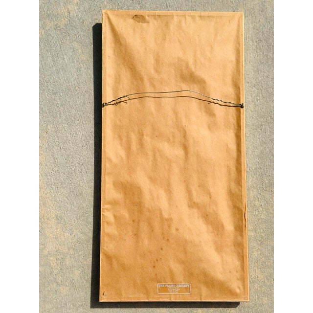 Ornamental & Decorative Materials Vintage Chinoiserie Embroidered Silk Panel in Faux Bamboo Frame For Sale - Image 7 of 12
