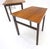 Dunbar Furniture Set of Trapezoid Walnut Mid Century Modern Nesting Stacking End Side Tables MINT For Sale - Image 4 of 14
