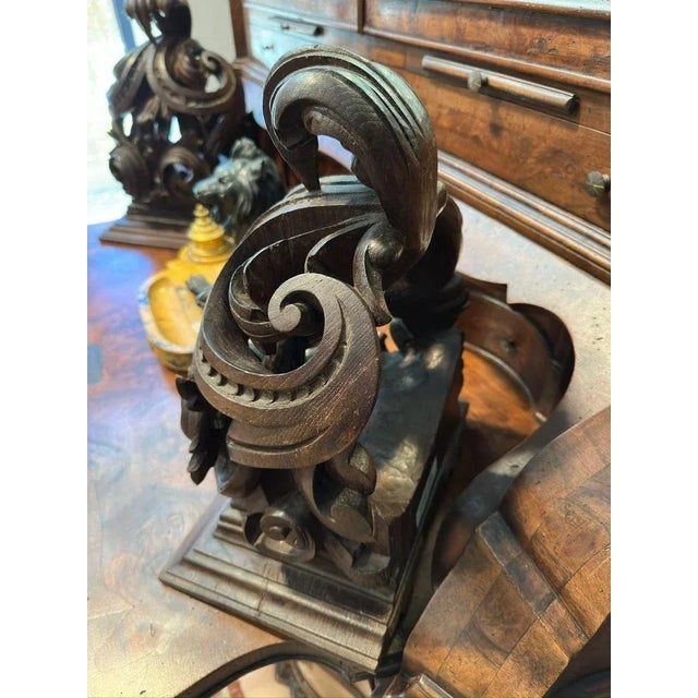 Wood Antique Portuguese Corbels, Set of 2 For Sale - Image 7 of 8