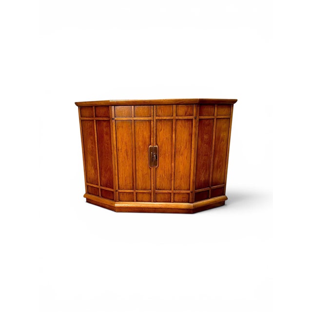 1960s John Van Koert for Drexel 2-Door Walnut Cabinet For Sale - Image 13 of 14