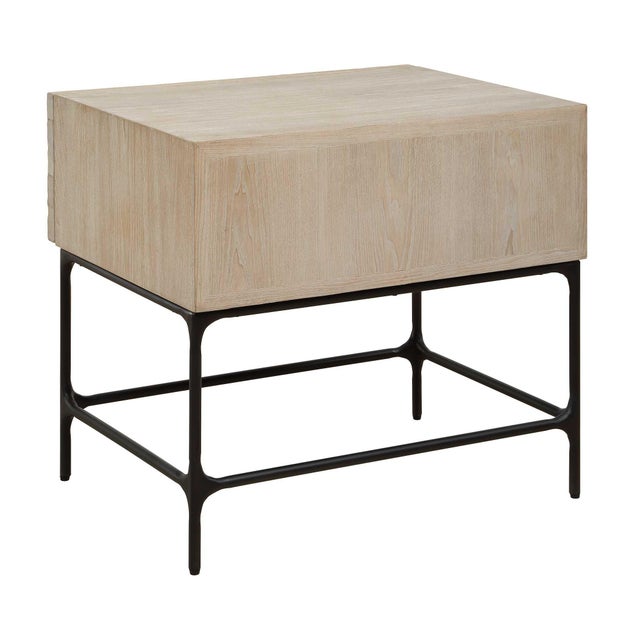 Black Lunar Wooden Side Table For Sale - Image 8 of 11