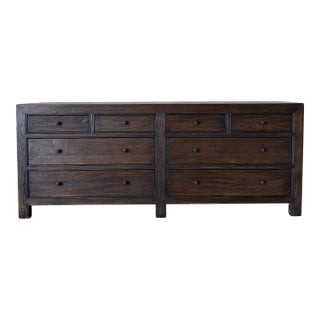Ollie II Reclaimed Elm 8 Drawer Dresser - Dark Walnut For Sale