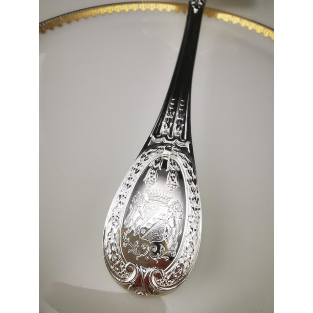 Metal Silver Dessert Cutlery Service 10 People from Odiot Louveciennes, 1890s, Set of 54 For Sale - Image 7 of 18