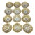 Set of 12 Belle Époque Cut Glass and Gilt Dessert Plates, circa 1890–1910 For Sale