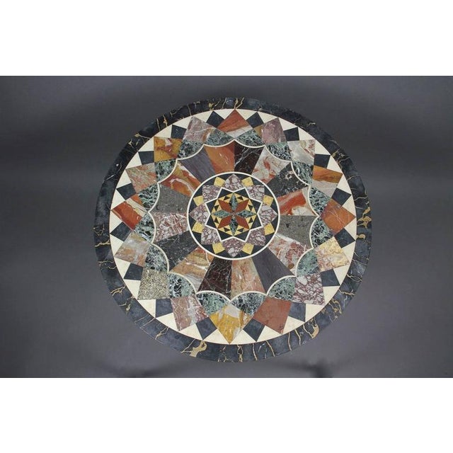 Charcoal Etruscan Revival Specimen Marble Table For Sale - Image 8 of 8