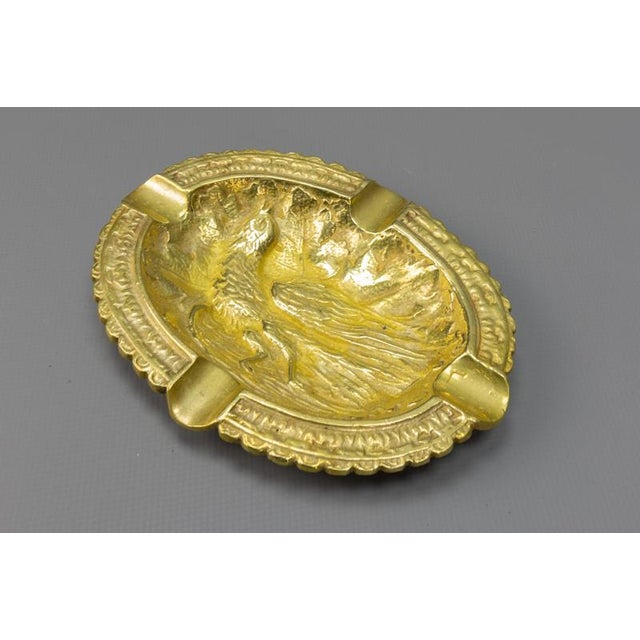 French Bronze Ashtray with Phoenix Bird Motif, 1950s For Sale - Image 15 of 18