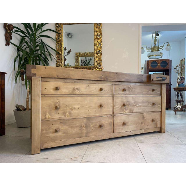 Rustic Planer Bench in Pine For Sale - Image 17 of 18