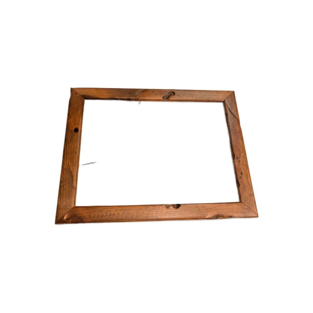 This beautiful rustic wooden picture frame features a natural stained finish that highlights the visible wood grain and...