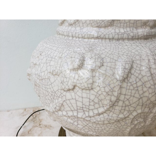 Mid 20th Century Mid 20th Century Italian Large-Scale White Ceramic Lamp For Sale - Image 5 of 7