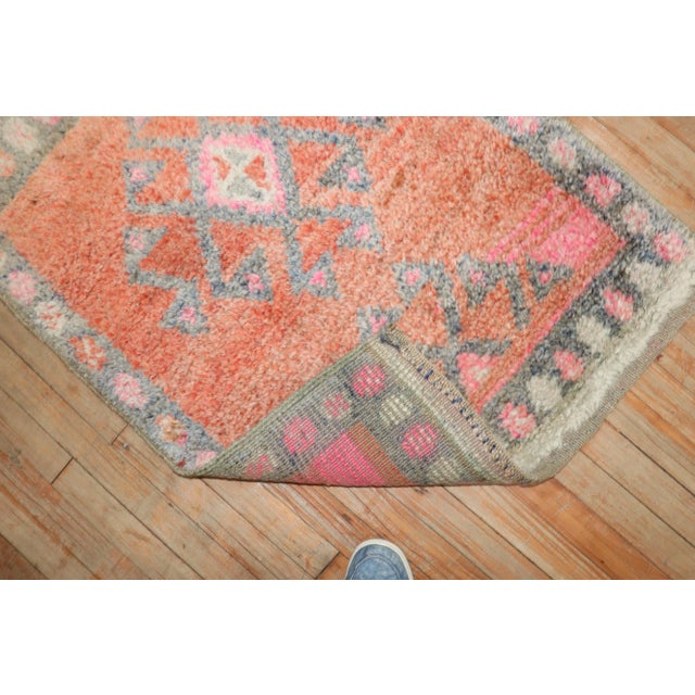 Boho Chic Small Vintage Turkish Tulu, 2'7'' X 3'6'' For Sale - Image 3 of 4