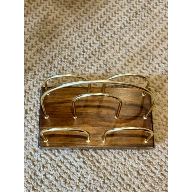 Beautiful Antique Victorian Oak and Brass Media Holder, Circa Early 1900s For Sale In Houston - Image 6 of 10