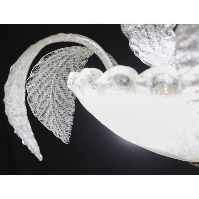 Elegant Art Deco Barovier E Toso Chandelier, Murano Glass, 1950s For Sale - Image 4 of 12