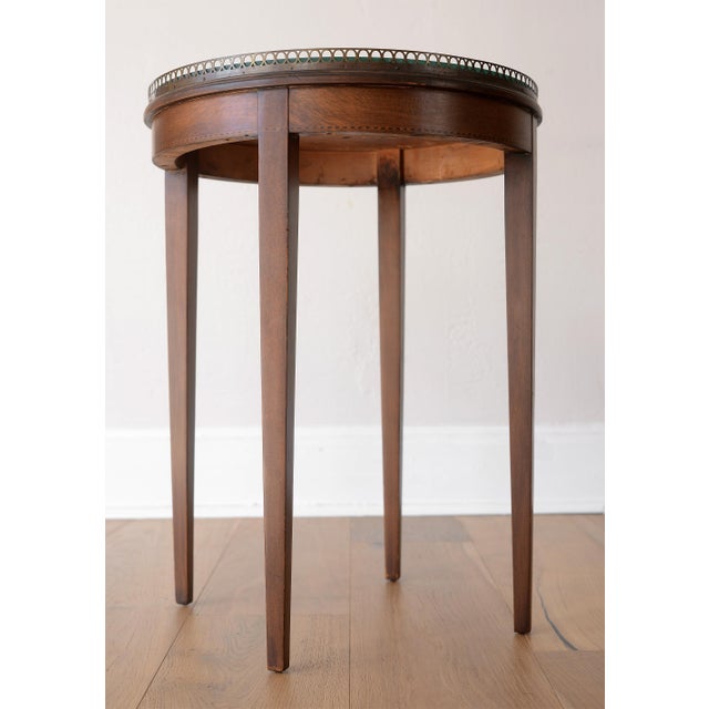 French Louis XVI Style Bouillotte Round Side Table For Sale In San Francisco - Image 6 of 14