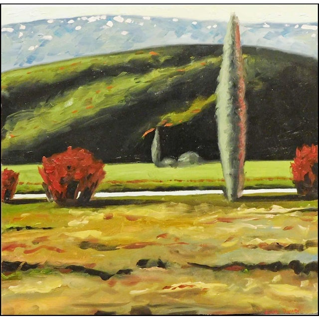 "Cypress" by James Thorpe Original Oil Painting on Board Hand signed by the artist Size: 19" x 19" Condition: MINT...