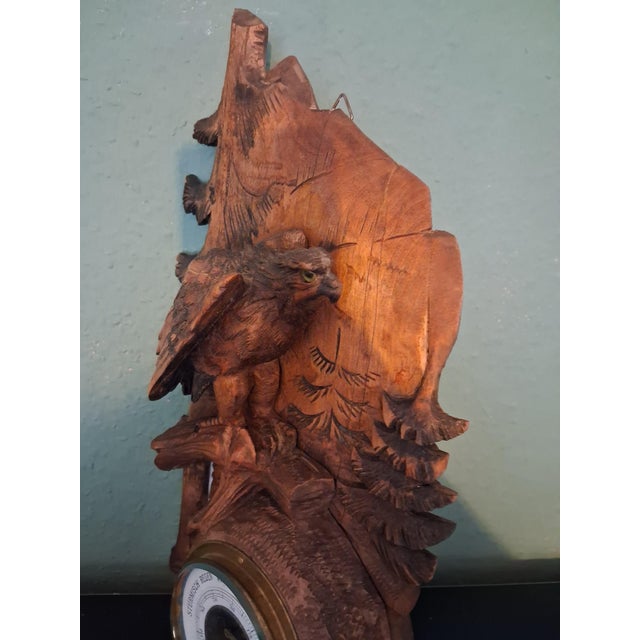 Black Forest Eagle Thermometer & Barometer, 1950s For Sale - Image 4 of 7