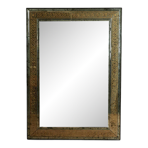 Antique Italian Eglomise Wall Mirror With Greek Key