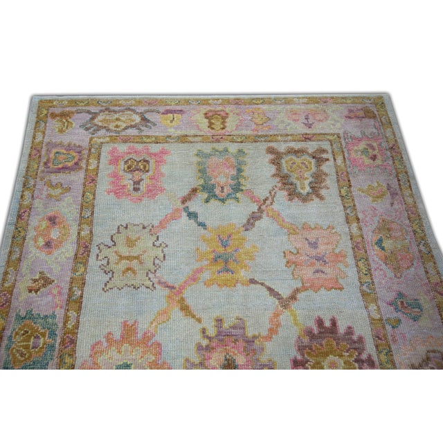 Modern Turkish Oushak Rug 4' X 5'4" For Sale - Image 4 of 6